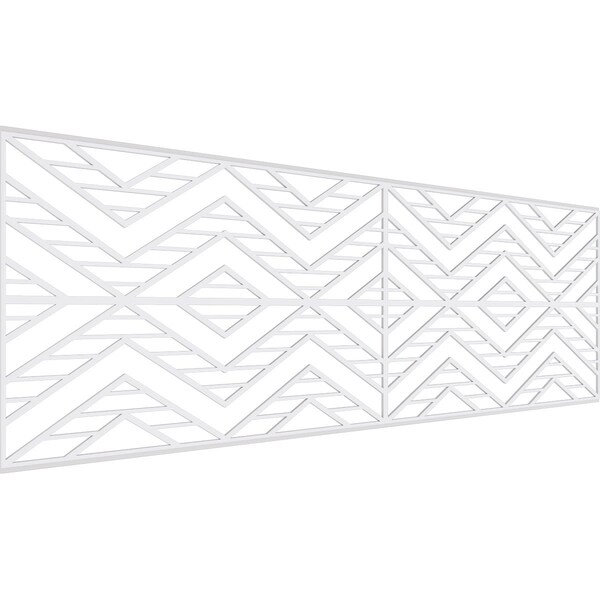 Ekena Millwork Set of Four Panels for 94 1/2"W x 32 1/4"H Gilcrest Fretwork Wainscot Wall Paneling WPKP16X01X47GCT - main
